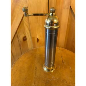Gold and Silver Pepper Mill